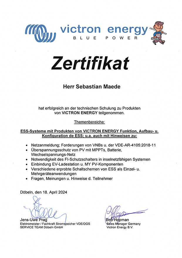zertifizierter Victron Service Schnell und Sicher Handelskontor 18. April 2024