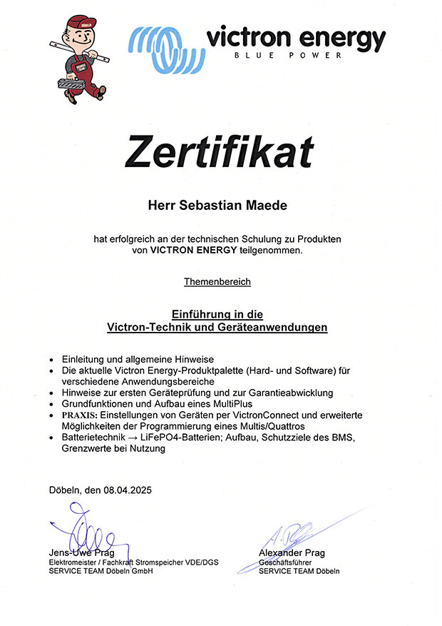 zertifizierter Victron Service Schnell und Sicher Handelskontor