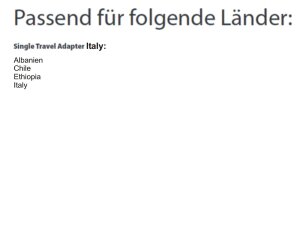 Reiseadapter Albanien auf Deutschland Skross Reisestecker 1.500212