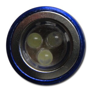 LED-Teleskop Taschenlampe  + Magnet blau