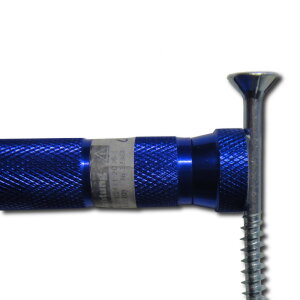 LED-Teleskop Taschenlampe  + Magnet blau