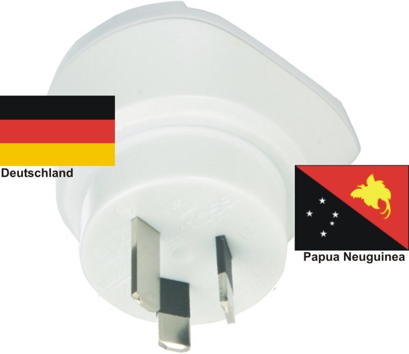 Reiseadapter Papua Neuguinea - Deutschland - Skross 1.500209 Reisestecker