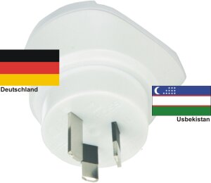 Reiseadapter Usbekistan auf Deutschland - Skross 1.500209 Reisestecker