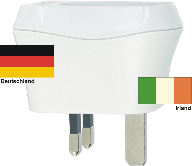 Reiseadapter Irland auf Deutschland Skross 1.500230 Reisestecker