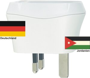 Reiseadapter Jordanien auf Deutschland Skross 1.500230 Reisestecker
