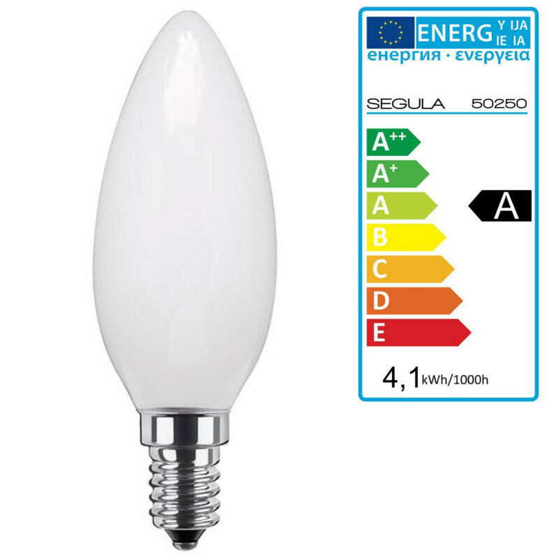 LED Kerze standard matt E14 4,1Watt, dimmbar, Segula 50250 LED Lampe