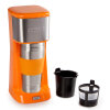 Kaffee ToGo Kaffeemaschine 400ml Kaffee im Thermobecher DOMO DO439K orange