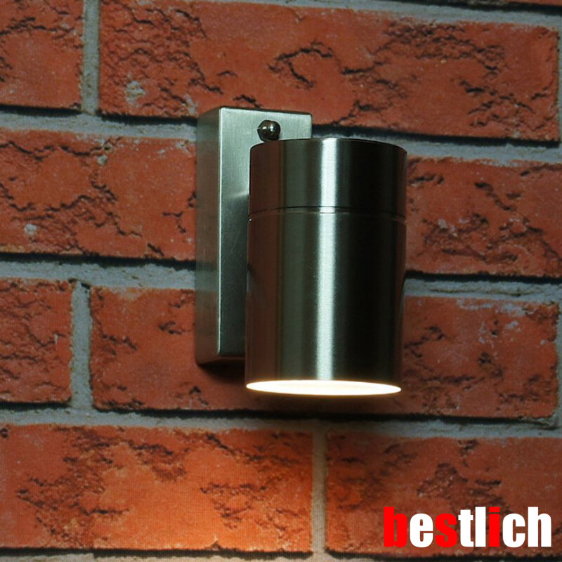 Gartenlampe Wandleuchte für den Außenbereich mit GU10 Fassung in schicker Metalloptik