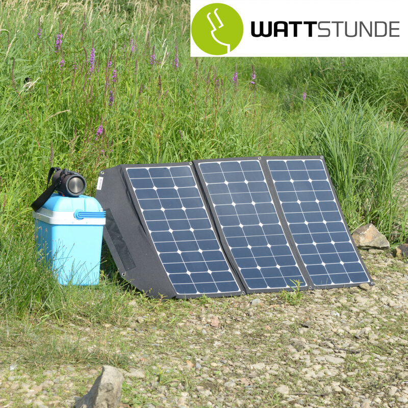 WATTSTUNDE® SunFolder 180W Solartasche Solarmodul MPPT Set inkl. 20A MPPT Laderegler und Anschlusskabel, faltbar