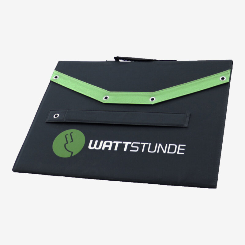 Wattstunde® SunFolder 120W Solartasche Solarmodul MPPT Set+ inkl. 10A MPPT Laderegler mit Bluetooth und Anschlusskabel, faltbar
