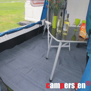 Vorzeltteppich Camping 2,5 x 6,5 Meter = 16,25qm mit Ösen am campersten® blau/grau