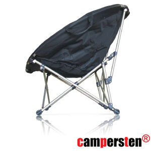Den campersten® bequemen XXL Camping Lounge Stuhl, besonders weiche Polsterung, klappbar und hohe Tragkraft 120KG