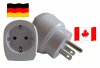 Reiseadapter für Kanada. Steckeradapter für Geräte aus Deutschland