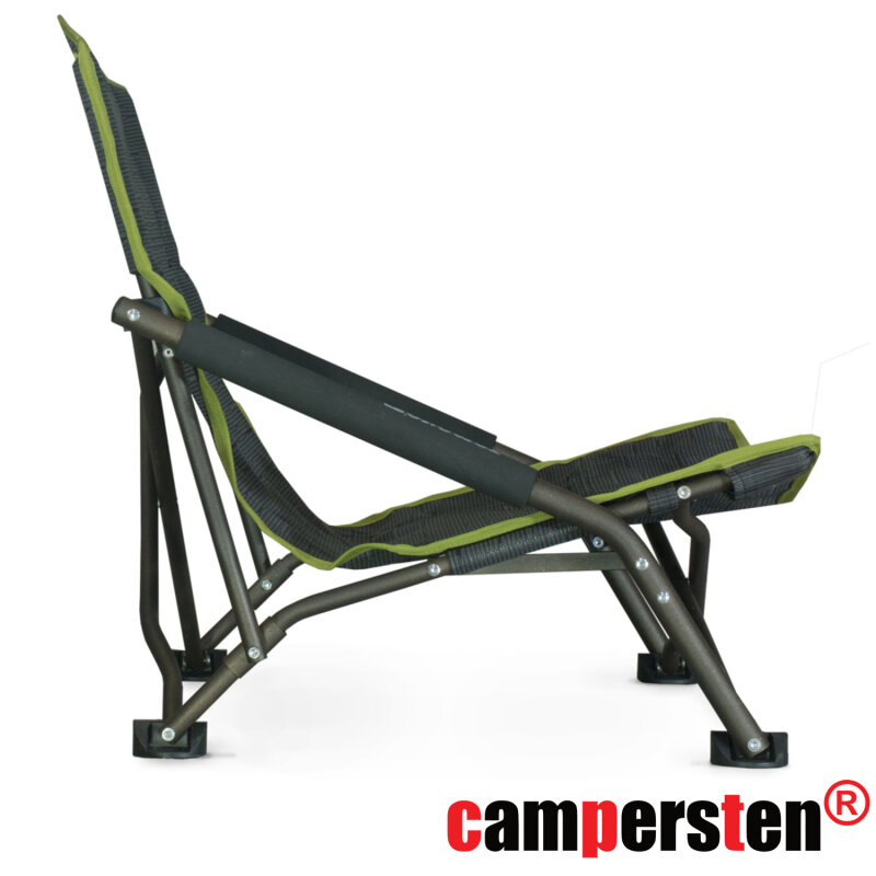 Design Leichtgewichtsstuhl Campingstuhl mit breiten Standfüßen, faltbar und hohe Traglast bis zu 110KG am campersten®