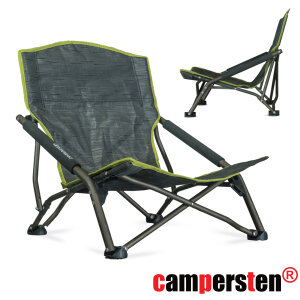 Design Leichtgewichtsstuhl Campingstuhl mit breiten Standfüßen, faltbar und hohe Traglast bis zu 110KG am campersten®