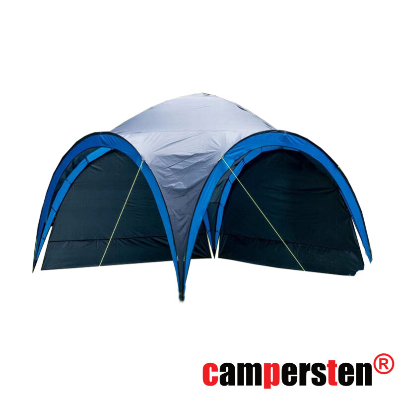 Universal Garten-Pavillon auch für Camping mit abnehmbaren Seitenteilen und UV-Schutz 320x320x255cm blau