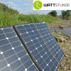 WATTSTUNDE® SunFolder 180W Solartasche Solarmodul MPPT Set inkl. 15A MPPT Laderegler und Anschlusskabel, faltbar