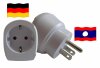 Reiseadapter für Laos 1.500203 Steckeradapter für Geräte aus Deutschland