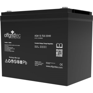 Offgridtec AGM 75,6Ah 20HR 12V - Solar Batterie Akku...