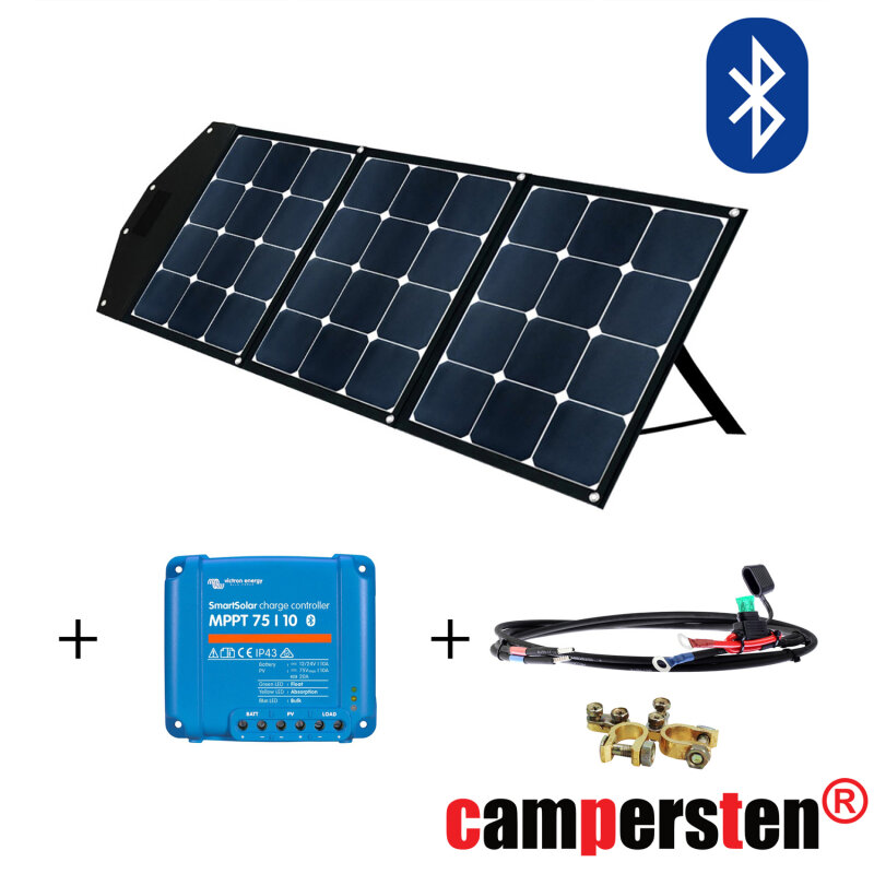 135Watt 36V Solartaschenset FSP-2 Solarmodul MPPT Set+ inkl. 10A MPPT Laderegler mit Bluetooth und Anschlusskabel, faltbar