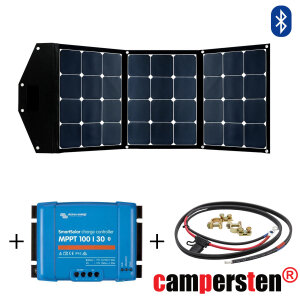 120Watt Solartaschenset FSP-2 Solarmodul Set inkl. 30A MPPT Bluetooth Laderegler mit Anschlusskabel, faltbar