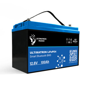 ULTIMATRON® LiFePO4 12,8V 100Ah (102Ah) Solarakku mit Smart BMS 1280Wh (1305Wh)