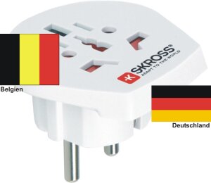 Reiseadapter Deutschland auf Belgien - Skross 1.500211...