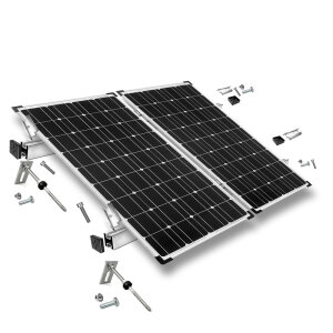 Befestigungs-Set für 2 Solarmodule - Wellethernit- und...