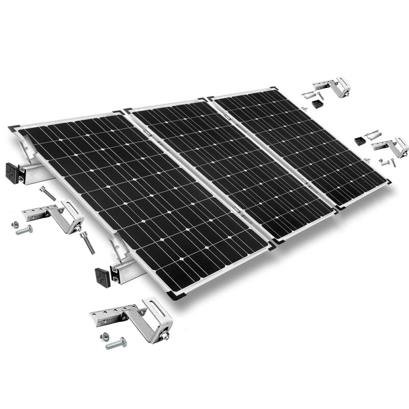 Befestigungs-Set für 3 Solarmodule - für Dachziegel