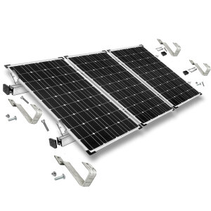 Befestigungs-Set für 3 Solarmodule - für Biberschwanz...