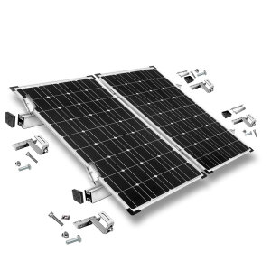 Befestigungs-Set für 2 Solarmodule - für Dachziegel für...