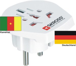 Reiseadapter Deutschland auf Kamerun - Skross 1.500211...