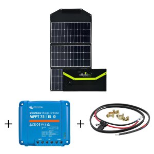 195Watt Solartaschenset FSP-2 Solarmodul Set inkl. 15A MPPT Bluetooth Laderegler mit Anschlusskabel, faltbar mit 0% Umsatzsteuer nach §12 Abs. 3 UStG