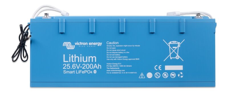 Victron LiFePO4 Battery 25,6V/200Ah Smart-a zyklenfeste Solarbatterie mit 0% Umsatzsteuer nach §12 Abs. 3 UStG