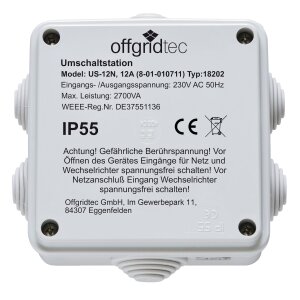 Umschaltstation für Netzvorrangschaltung USV Betrieb