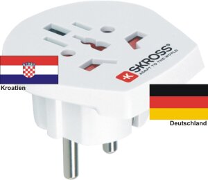 Reiseadapter Deutschland auf Kroatien - Skross 1.500211...