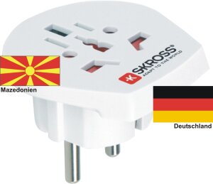 Reiseadapter Deutschland auf Mazedonien - Skross 1.500211...