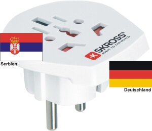 Reiseadapter Deutschland auf Serbien - Skross 1.500211 Reisestecker