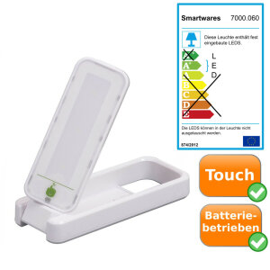 LED Touch Leselampe - batteriebetrieben + verstellbar Smartwares 7000.060