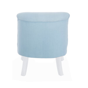 Design Kinder-Sessel mitwachsend Blaue Leinen + Weiße Füße Somebunny FLB10