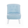 Design Kinder-Sessel mitwachsend Blaue Leinen + Weiße Füße Somebunny FLB10