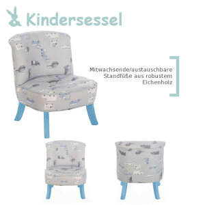 Design Jungen-Sessel Fahrzeug-Muster mitwachsend + Blaue...