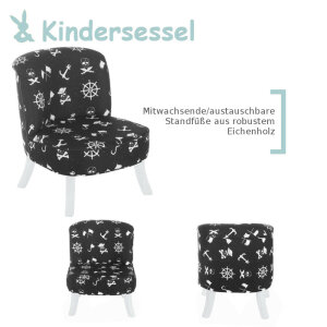 Design Jungen-Sessel Piraten-Muster mitwachsend +...