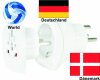 Reiseadapter Welt auf Dänemark+ Deutschland - Kombi Adapter 1.500214