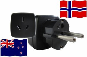 Reiseadapter Norwegen - Kompatibel mit Geräten aus...