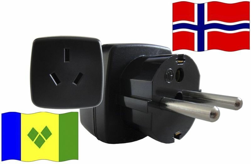 Reiseadapter Norwegen - für Geräten aus St. Vincent u. d. Grenadinen