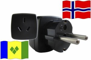 Reiseadapter Norwegen - für Geräten aus St....