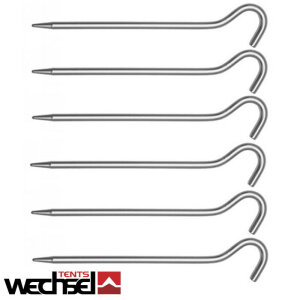 6 Universal Heringe, extra lang + stabil, 19cm Solid Pin...