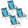4er Set Strandstuhl mit breiten Standfüßen, Kampa Sandy FT0045 blau