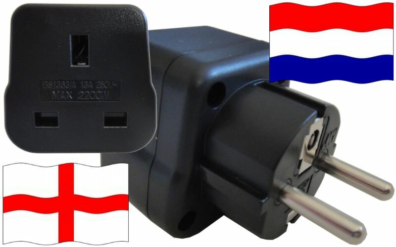 Reiseadapter Niederlande für Geräte aus England